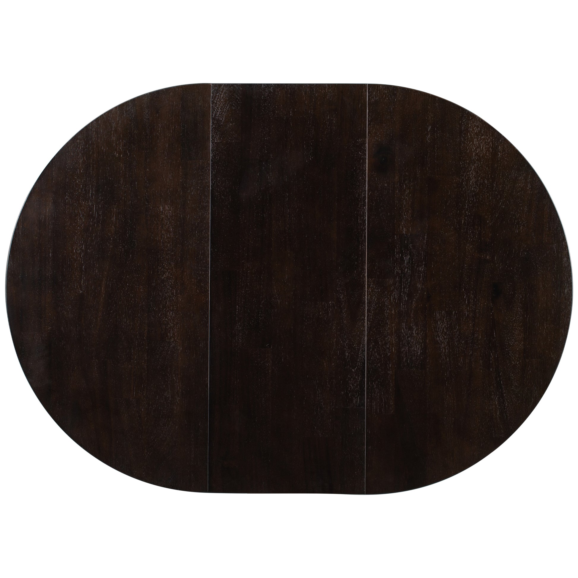 5 Piece Farmhouse Dining Table Set Wood Round Extendable Dining Table And 4 Upholstered Dining Chairs Espresso Espresso Solid Wood