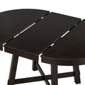 5 Piece Farmhouse Dining Table Set Wood Round Extendable Dining Table And 4 Upholstered Dining Chairs Espresso Espresso Solid Wood