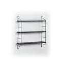 Floating Wall Decor Wall Mounted Rustic Decorative Hanging 3 Tier Metal Bracket Shelf For Books And Collectibles, Black Black Black Solid Wood