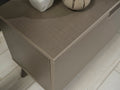 Furnishome Store Denver Mid Century Modern Tv Stand 2 Door Cabinets 1 Glass Shelf 66 Inch Tv Unit, Brown Brown Solid Wood