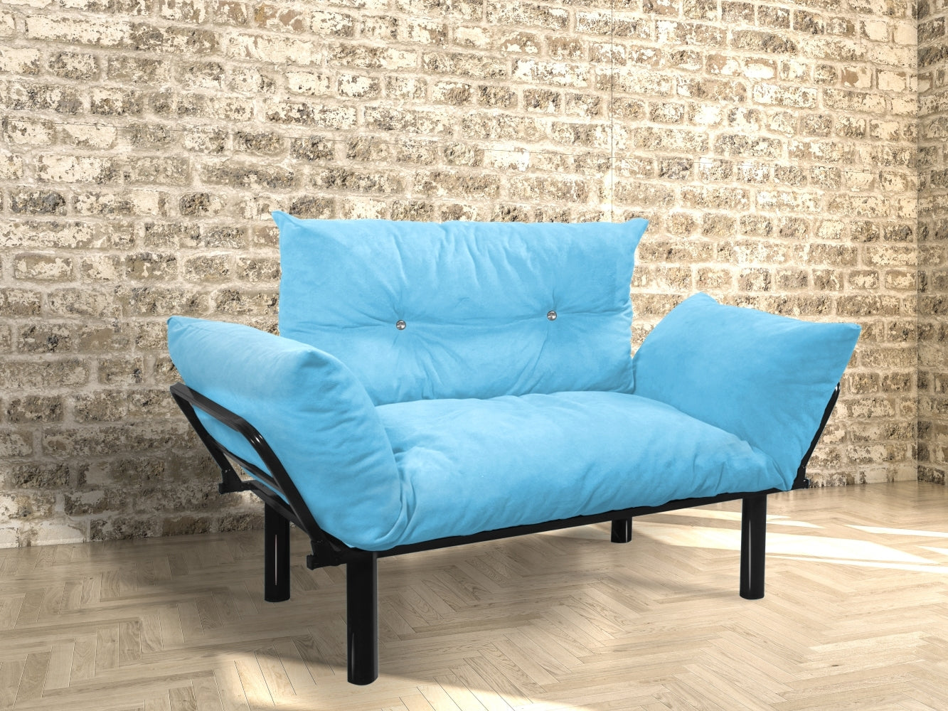 Ada Beautiful Seat, Turquoise Turquoise Foam Metal