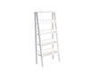 Furnish Home Store Otavio 5 Tier Modern Ladder Bookshelf Organizers, Wood Frame Bookshelf For Small Spaces In Your Living Rooms, Office Furniture Bookcase, White White Solid Wood