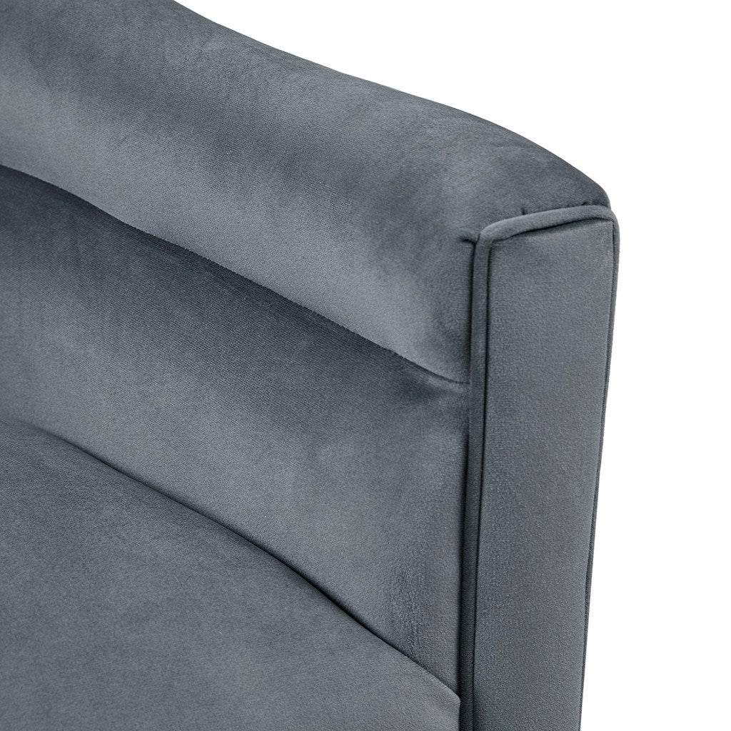 Ryker Swivel Chair Gray Solid Wood