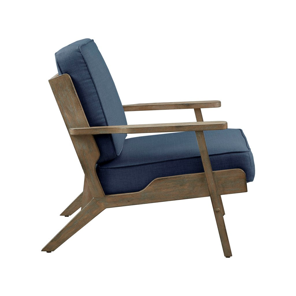 Accent Chair Navy Polyester