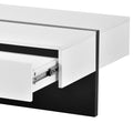Contemporary Rectangle Design Living Room Furniture, Modern High Gloss Surface Cocktail Table, Center Table For Sofa Or Upholstered Chairs, 45.2*25.5*13.7In White Particle Board