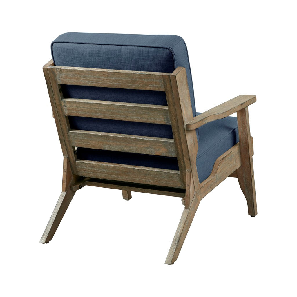 Accent Chair Navy Polyester