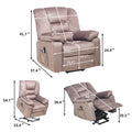 Power Lift Recliner Chair For Elderly Heavy Duty And Safety Motion Reclining Mechanism Fabric Sofa Living Room Chair Brown Cotton Fabric