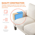 Modern Living Room Furniture Sofa In Beige Fabric Beige Foam Fabric