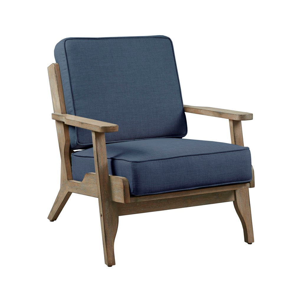 Accent Chair Navy Polyester