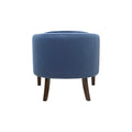 Upholstered Tufted Mid Century Accent Chair Blue Polyester