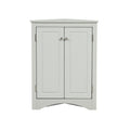 Grey Triangle Bathroom Storage Cabinet With Adjustable Shelves, Freestanding Floor Cabinet For Home Kitchen Grey Mdf