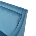 Anna Accent Chair Blue Solid Wood