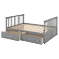 Full Over Full Bunk Bed With Drawers, Convertible Beds, Gray Old Sku:Sm000241Aae 1 Box Spring Not Required Full Gray Wood Bedroom Pine