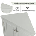 Grey Triangle Bathroom Storage Cabinet With Adjustable Shelves, Freestanding Floor Cabinet For Home Kitchen Grey Mdf