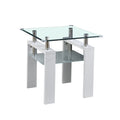 Light Weight White Side Table, Living Room Couch Side Table, 24
