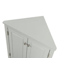 Grey Triangle Bathroom Storage Cabinet With Adjustable Shelves, Freestanding Floor Cabinet For Home Kitchen Grey Mdf