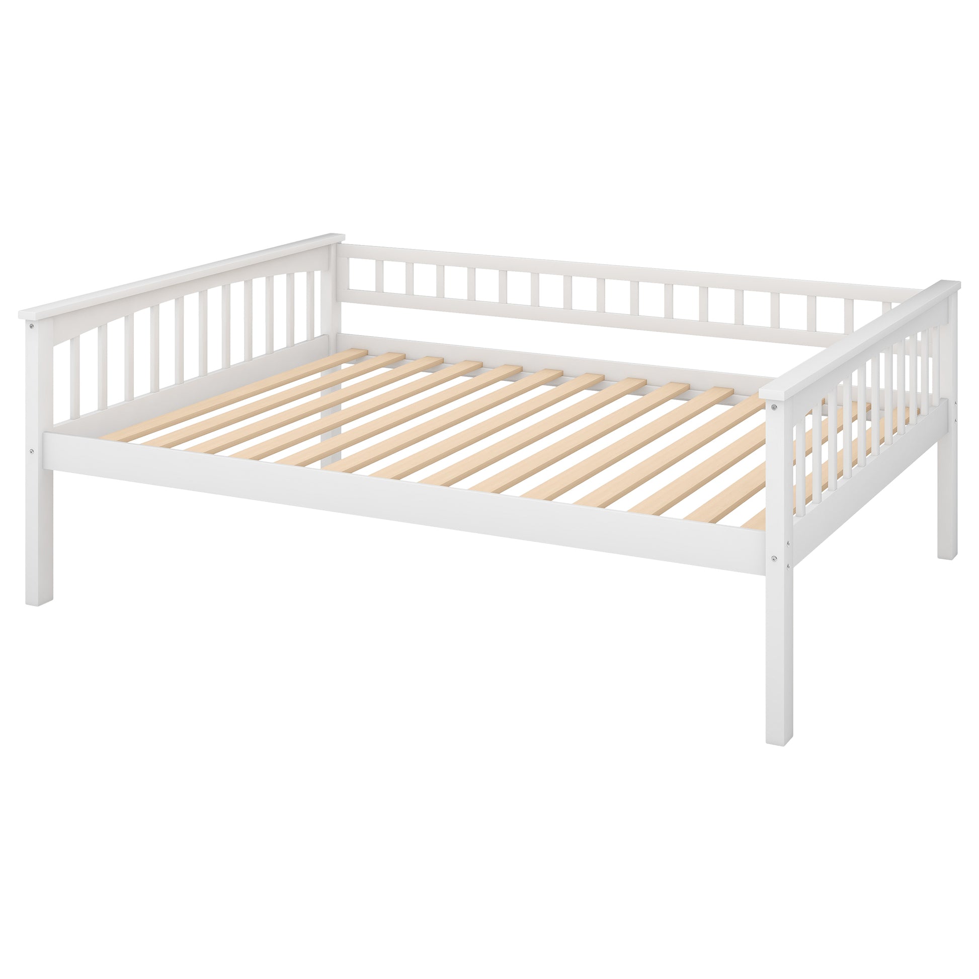 Full Over Full Bunk Bed With Drawers, Convertible Beds, White Old Sku: Sm000241Aak 1 Box Spring Not Required Full White Wood Bedroom Bunk Pine