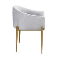 Tufted Low Back Upholstered Arm Dining Chair Set Of 2 Grey Polyester