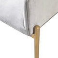 Tufted Low Back Upholstered Arm Dining Chair Set Of 2 Grey Polyester