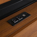Queen Size Metal Platform Bed Frame With Sockets, Usb Ports And Slat Support ,No Box Spring Needed Black Black Metal