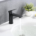 Single Handle Lavatory Basin Sink Faucet Matte Black Brass