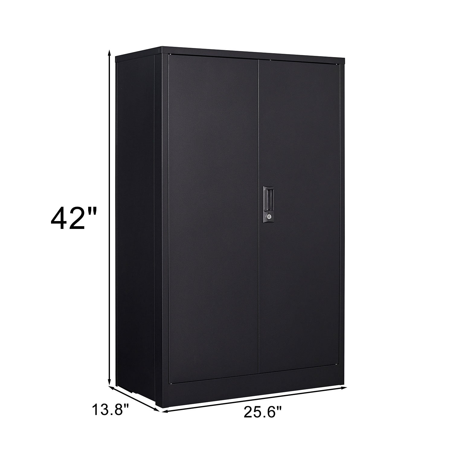 Metal Storage Cabinet With Locking Doors And Adjustable Shelf, Folding Filing Storage Cabinetfolding Storage Locker Cabinet For Home Office,School,Garage, Black Filing Cabinets 3 4 Shelves Black Office Door Locks Modern Steel