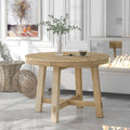 Farmhouse Round Extendable Dining Table With 16