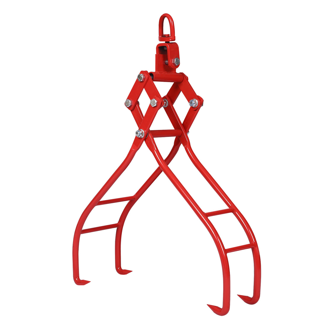 4 Claw Timber Log Lifting Logging Tongs Grabber Tong 36" Red Carbon Steel