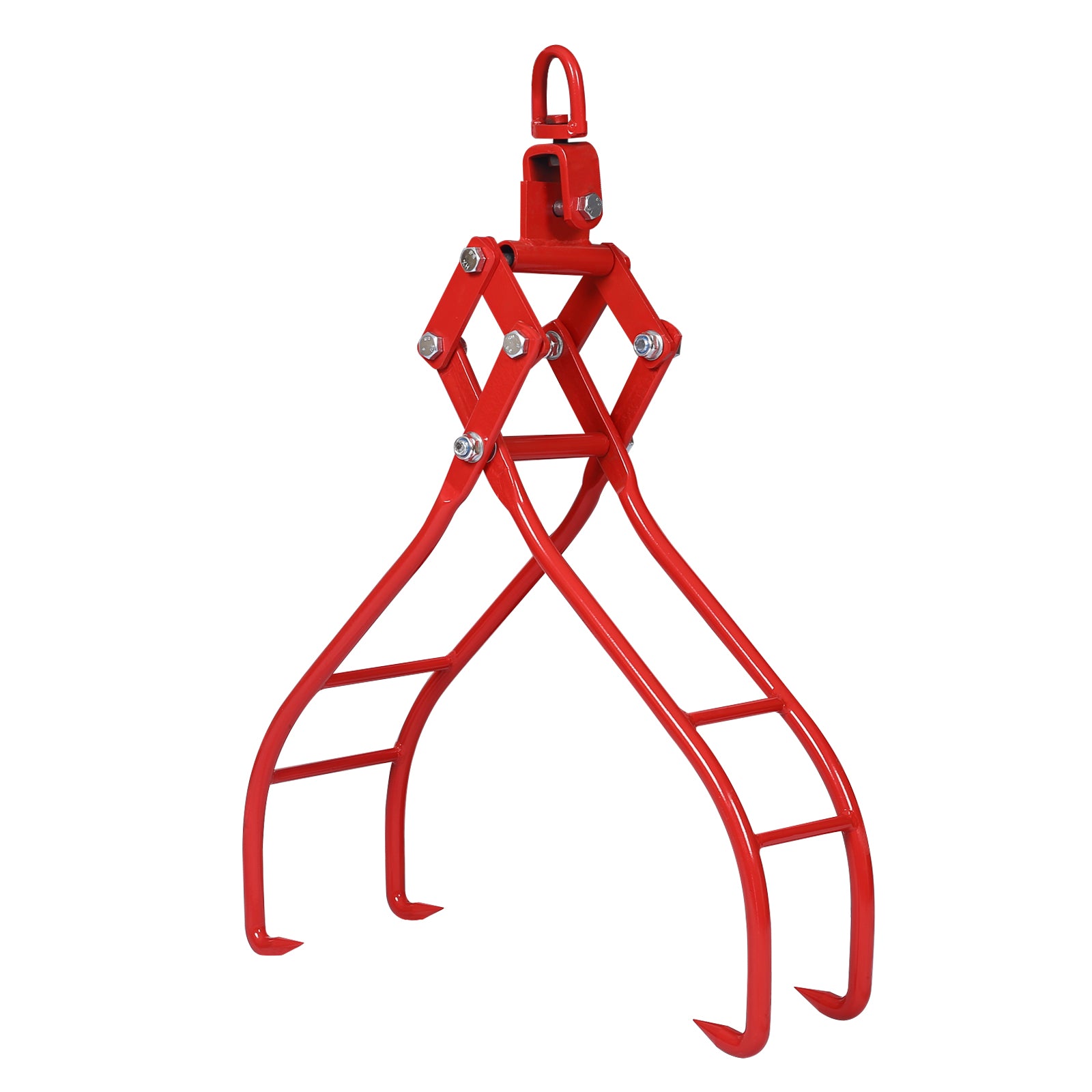 4 Claw Timber Log Lifting Logging Tongs Grabber Tong 36" Red Carbon Steel