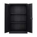 Metal Storage Cabinet With Locking Doors And Adjustable Shelf, Folding Filing Storage Cabinetfolding Storage Locker Cabinet For Home Office,School,Garage, Black Filing Cabinets 3 4 Shelves Black Office Door Locks Modern Steel