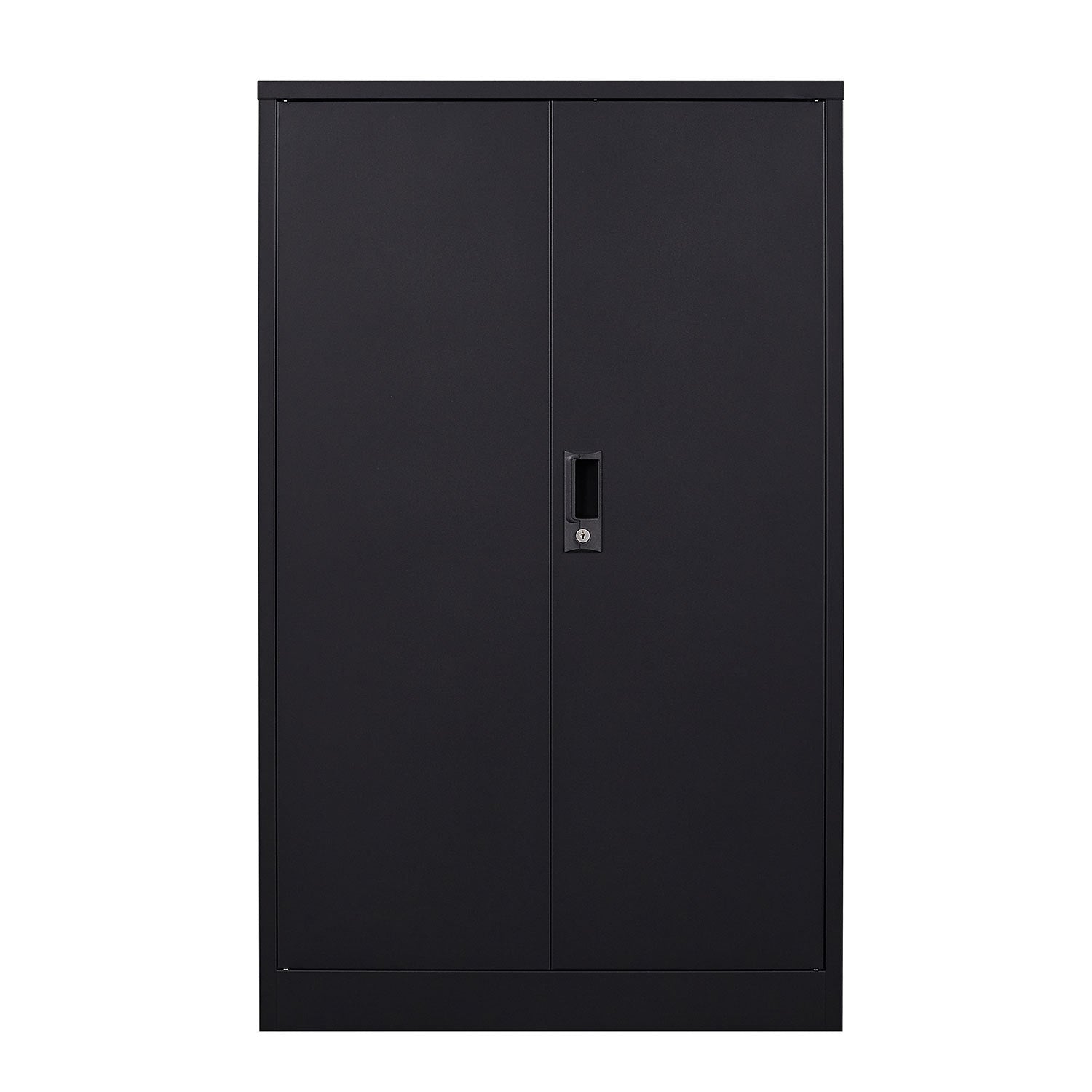 Metal Storage Cabinet With Locking Doors And Adjustable Shelf, Folding Filing Storage Cabinetfolding Storage Locker Cabinet For Home Office,School,Garage, Black Filing Cabinets 3 4 Shelves Black Office Door Locks Modern Steel