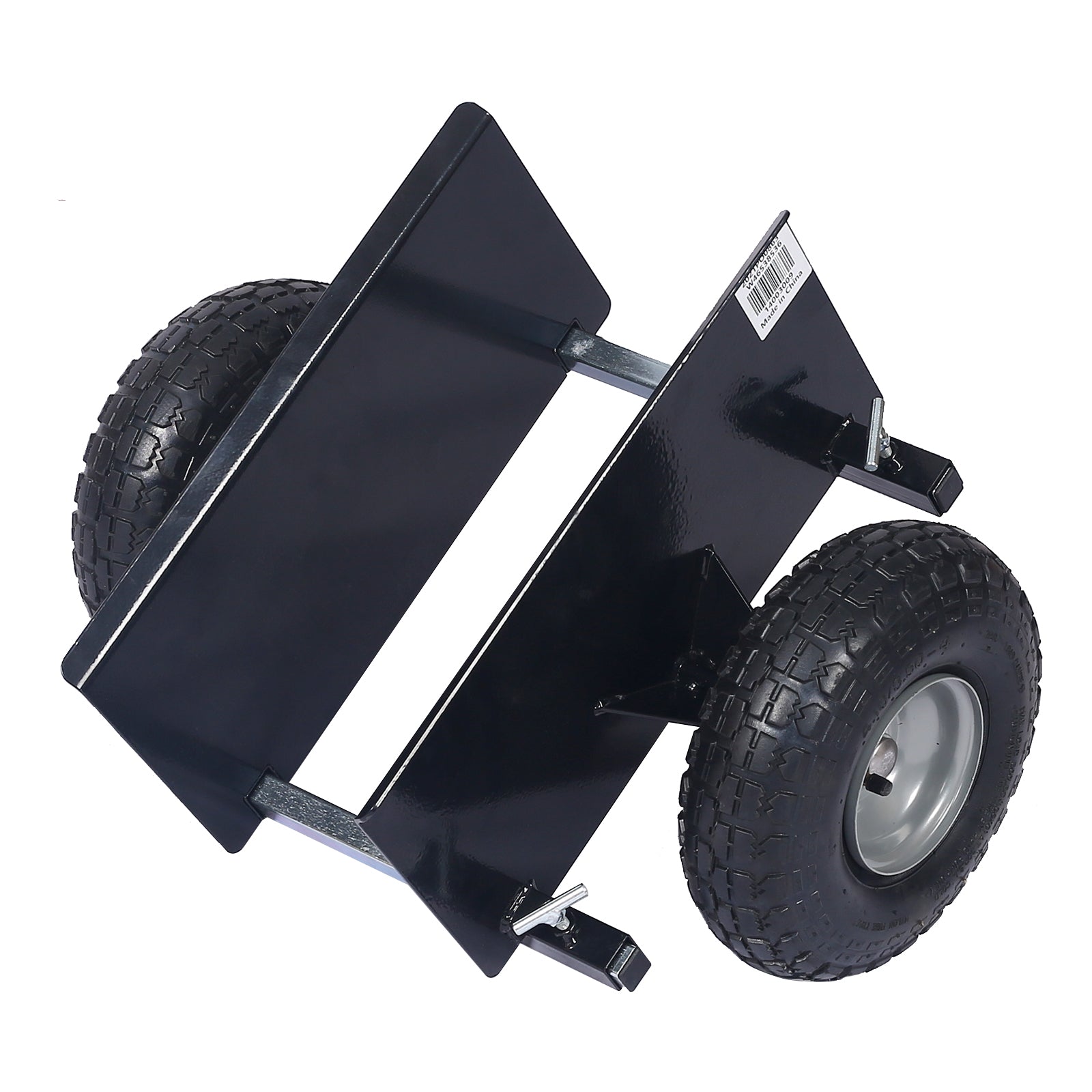 600Lb Panel Dolly10In. Pneumatic Wheels Black Metal