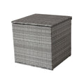 4 Piece Patio Sectional Wicker Rattan Outdoor Furniture Sofa Set With Storage Box Grey Grey Iron