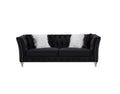 L8085B Two Seat Three Seat Modular Sofa Black Black Velvet