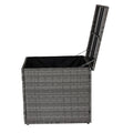 4 Piece Patio Sectional Wicker Rattan Outdoor Furniture Sofa Set With Storage Box Grey Grey Iron