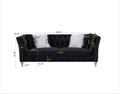 L8085B Two Seat Three Seat Modular Sofa Black Black Velvet