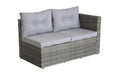 4 Piece Patio Sectional Wicker Rattan Outdoor Furniture Sofa Set With Storage Box Grey Grey Iron