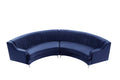 Navy Blue Velvet Curved Sofa Navy Blue Velvet