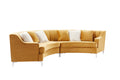 Gold Velvet Curved Sofa Gold Velvet