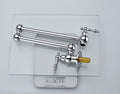 Wall Mount Folding Kitchen Pot Filler Faucet Chrome Brass