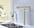 Pot Filler Faucet With Extension Shank Gold Brass