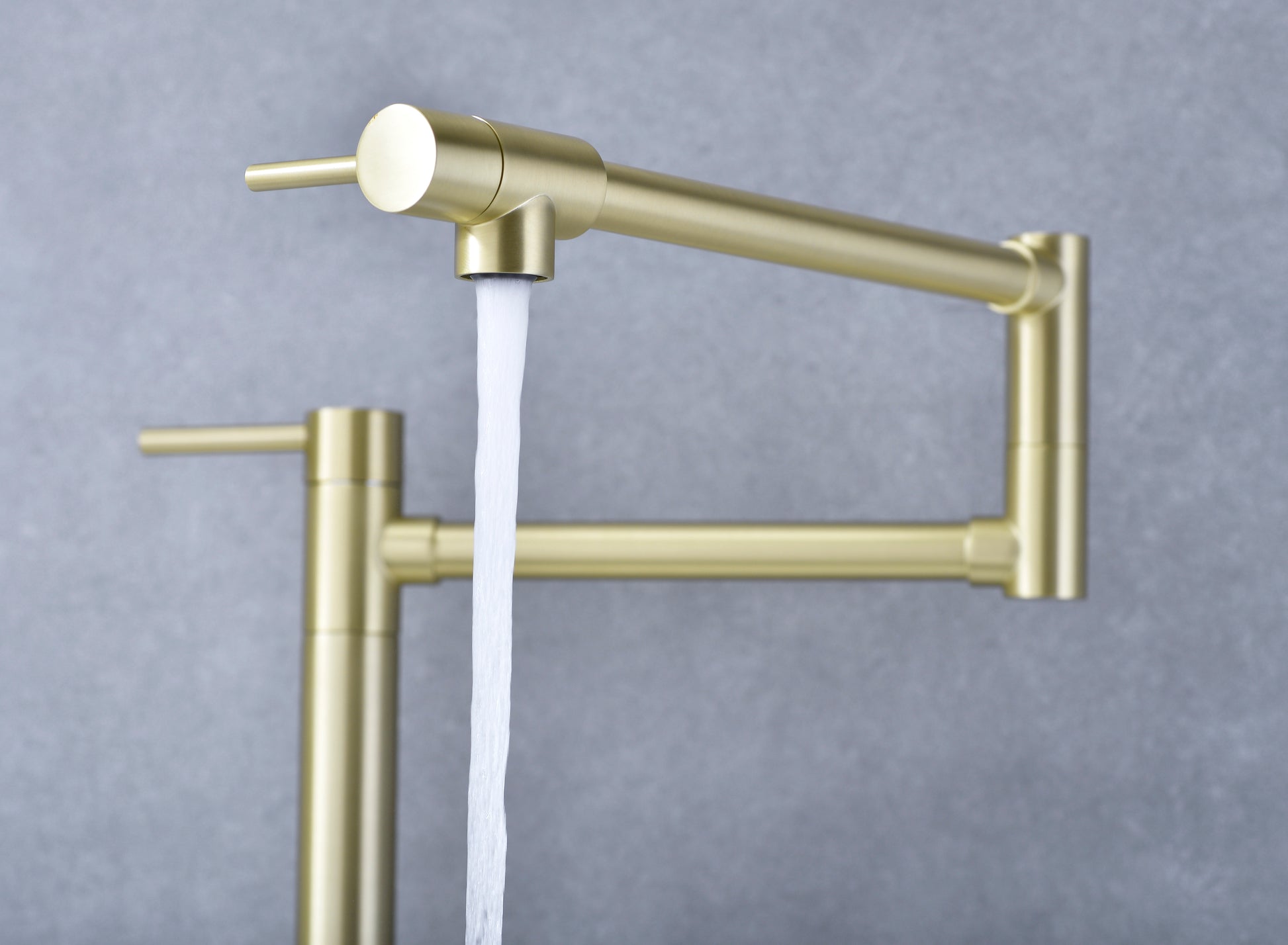 Pot Filler Faucet With Extension Shank Gold Brass