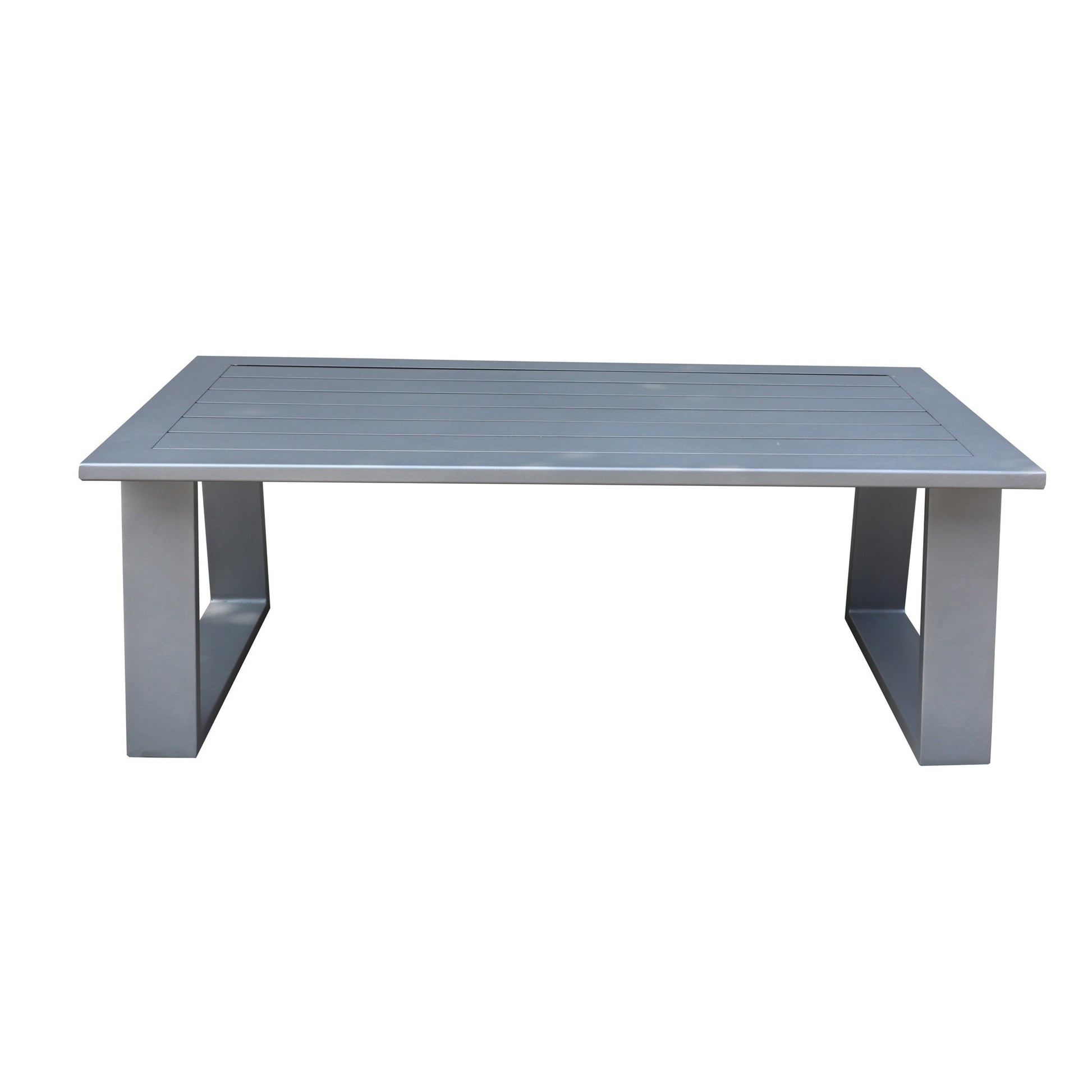 Coffee Table, Powder Pewter Pewter Aluminum