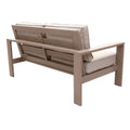 Loveseat, Wood Grained Pewter Foam Aluminum