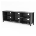 Tv Stand Storage Media Console Entertainment Center,Tradition Black Black Particle Board