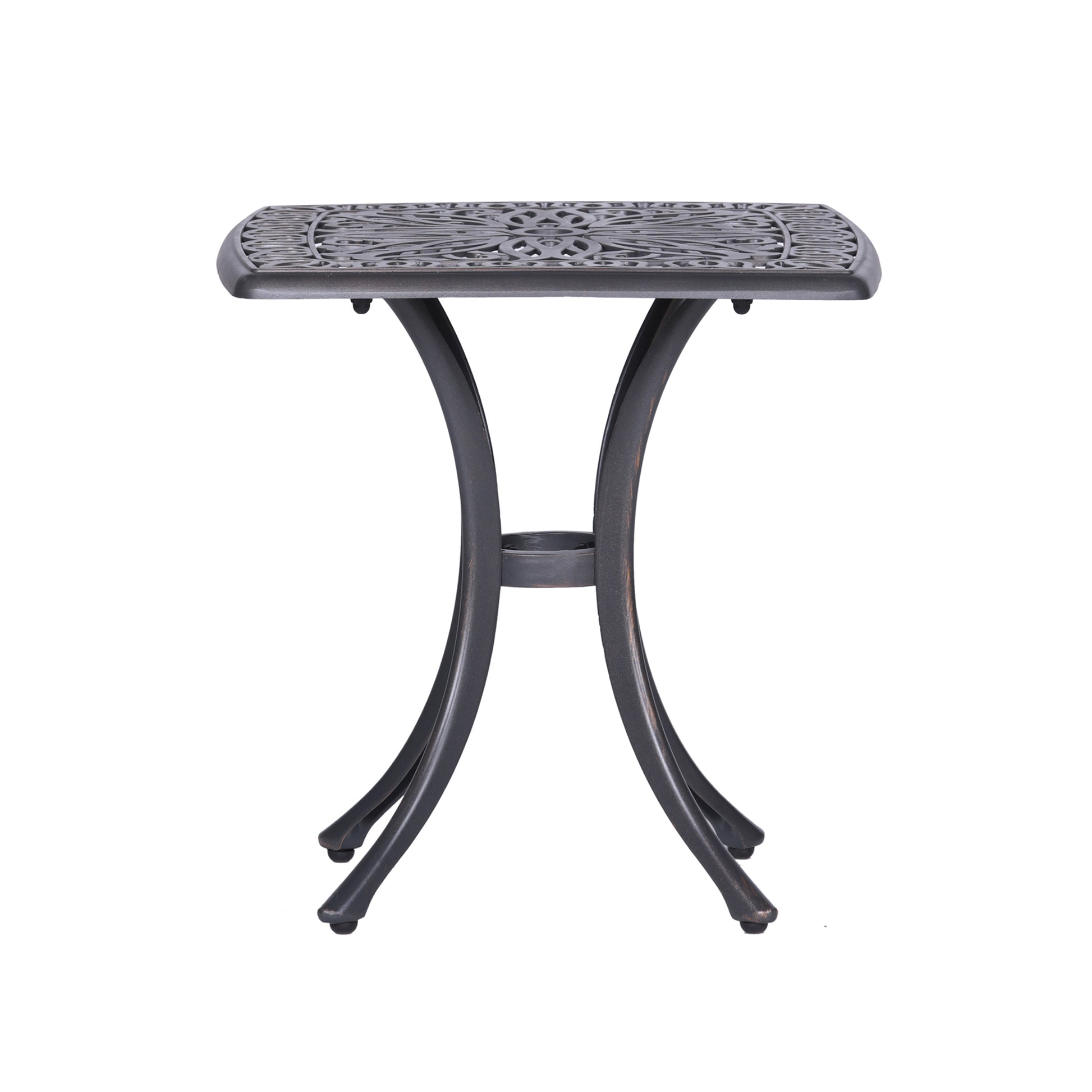 End Table Gunmetal Aluminum