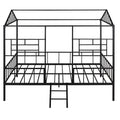 Metal House Bed Frame Full Size With Slatted Support No Box Spring Needed Black Full Black Metal