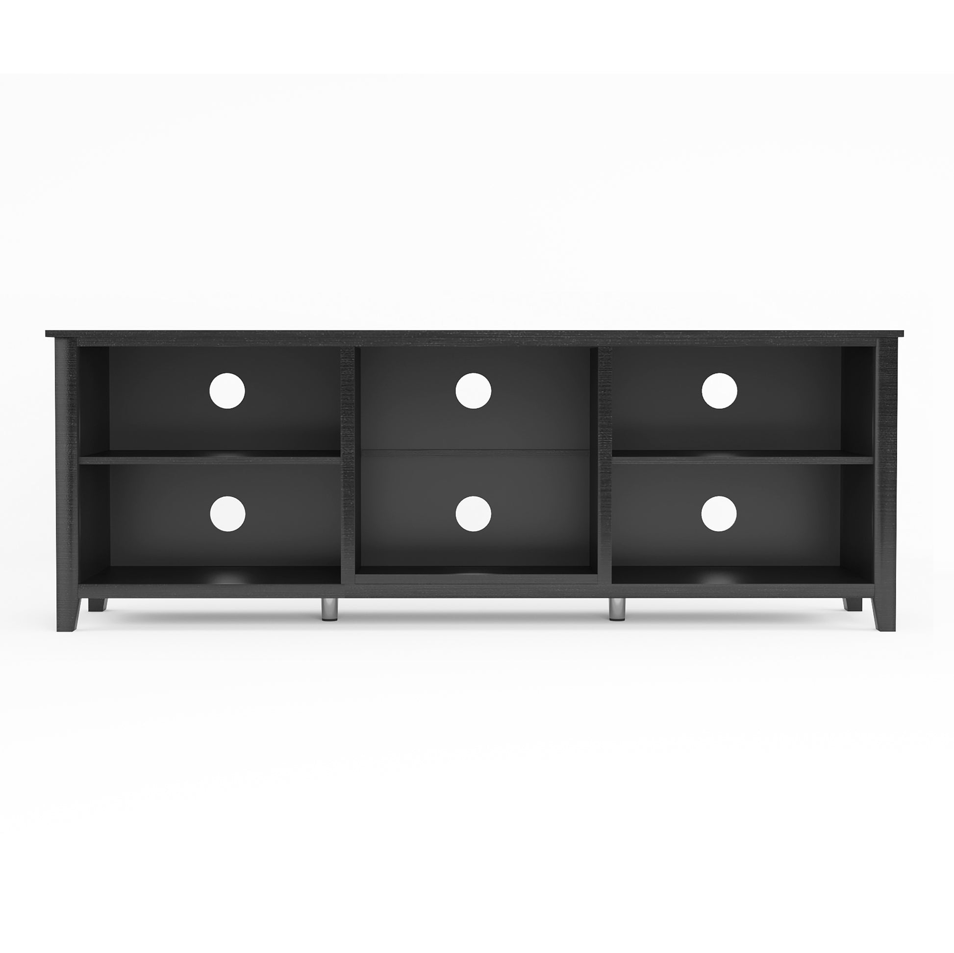 Tv Stand Storage Media Console Entertainment Center,Tradition Black Black Particle Board