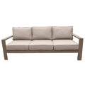 Sofa, Wood Grained Pewter Foam Aluminum