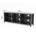 Tv Stand Storage Media Console Entertainment Center,Tradition Black Black Particle Board